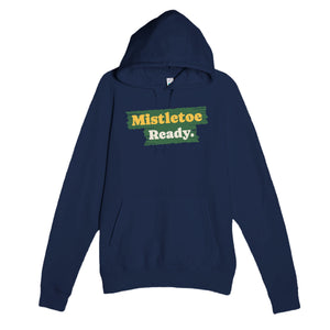 Mistletoe Ready — cute navy unisex hoodie