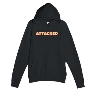 Attached — cute black unisex hoodie