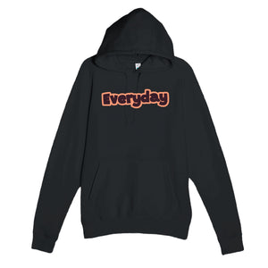Everyday — heartfelt black unisex hoodie