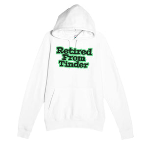Retired From Tinder — funny white unisex hoodie
