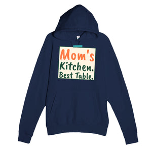 Mom's Kitchen. Best Table — cute navy unisex hoodie