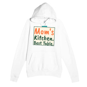 Mom's Kitchen. Best Table — cute white unisex hoodie