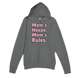 Mom's House. Mom's Rules — funny graphite heather unisex hoodie