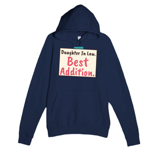 Daughter In Law. Best Addition — cute navy unisex hoodie