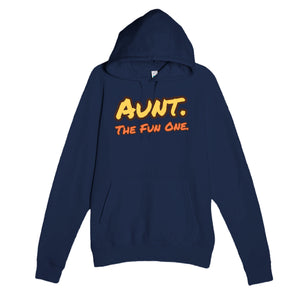 Aunt. The Fun One — funny navy unisex hoodie