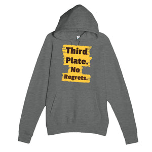 Third Plate. No Regrets — funny graphite heather unisex hoodie