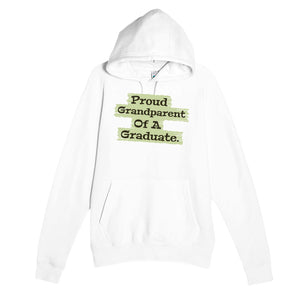 Proud Grandparent Of A Graduate — heartfelt white unisex hoodie