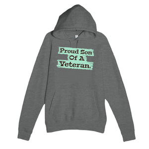 Proud Son Of A Veteran — heartfelt graphite heather unisex hoodie