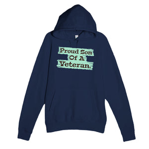 Proud Son Of A Veteran — heartfelt navy unisex hoodie