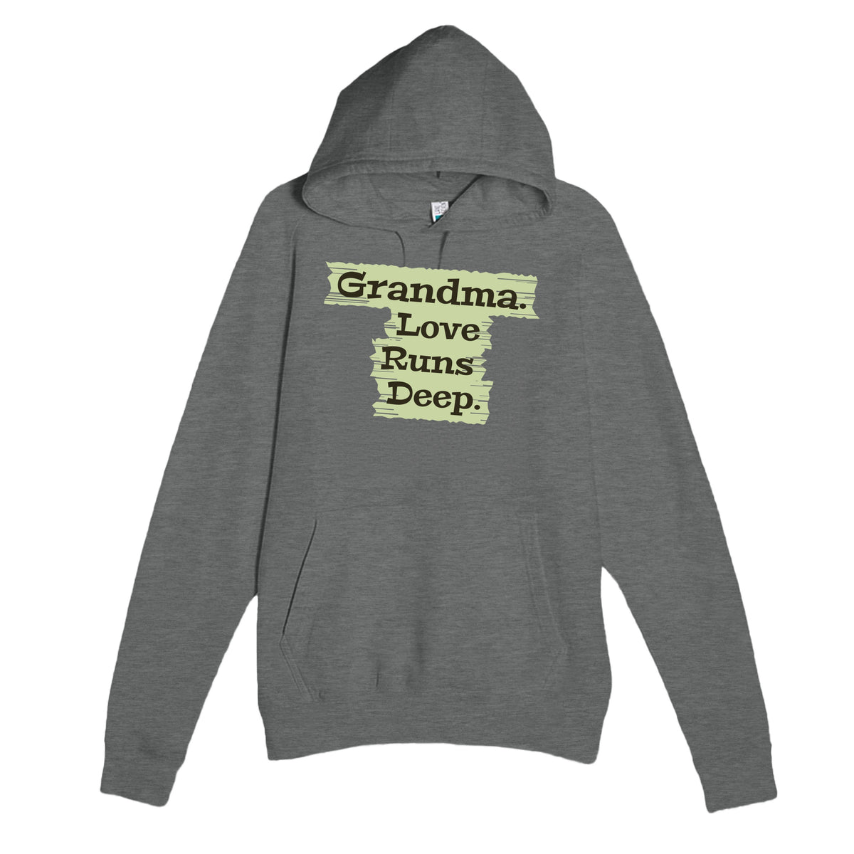 Grandma. Love Runs Deep — heartfelt graphite heather unisex hoodie