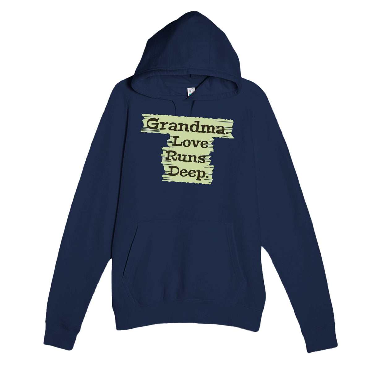 Grandma. Love Runs Deep — heartfelt navy unisex hoodie