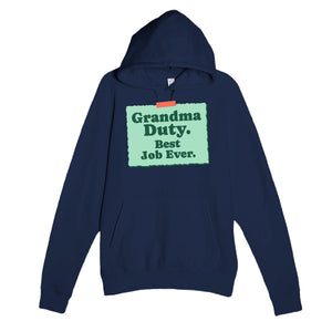 Grandma Duty. Best Job Ever — cute navy unisex hoodie