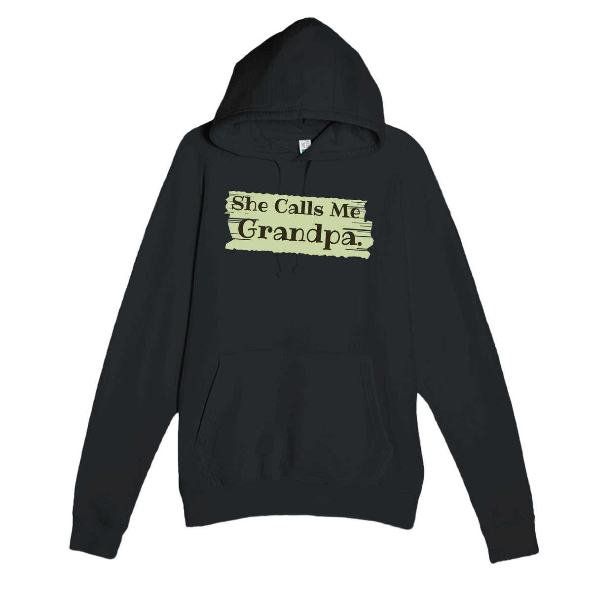 She Calls Me Grandpa — heartfelt black unisex hoodie