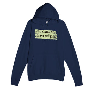 She Calls Me Grandpa — heartfelt navy unisex hoodie