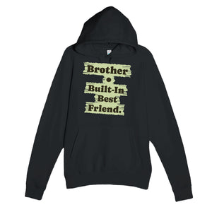 Brother • Built-in Best Friend — cute black unisex hoodie