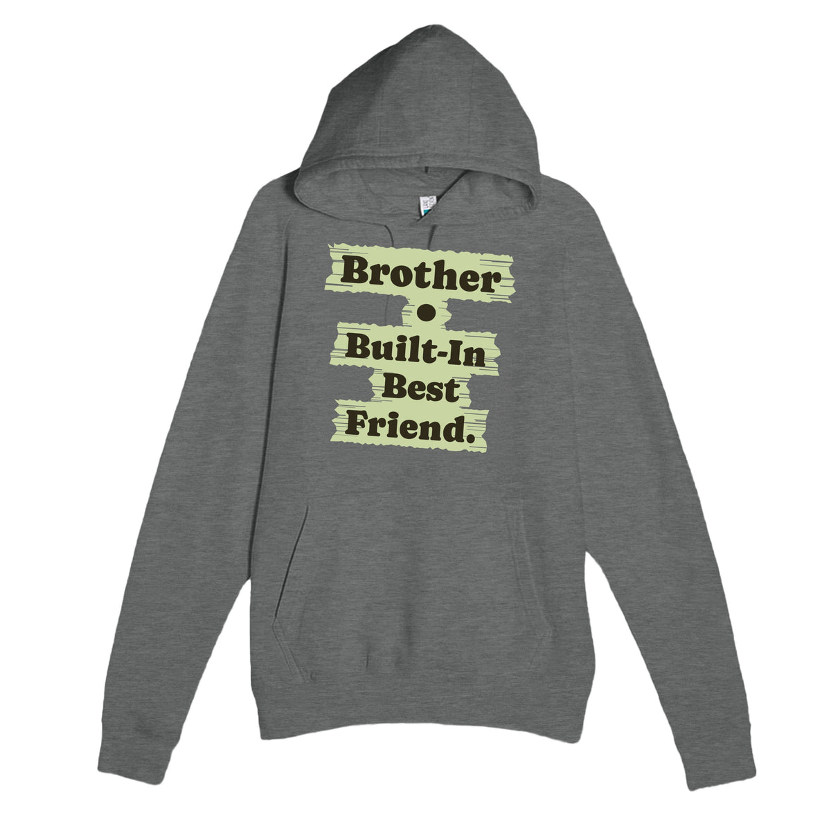 Brother • Built-in Best Friend — cute graphite heather unisex hoodie