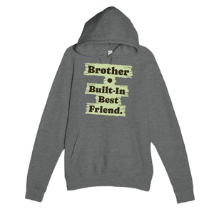 Brother • Built-in Best Friend — cute graphite heather unisex hoodie
