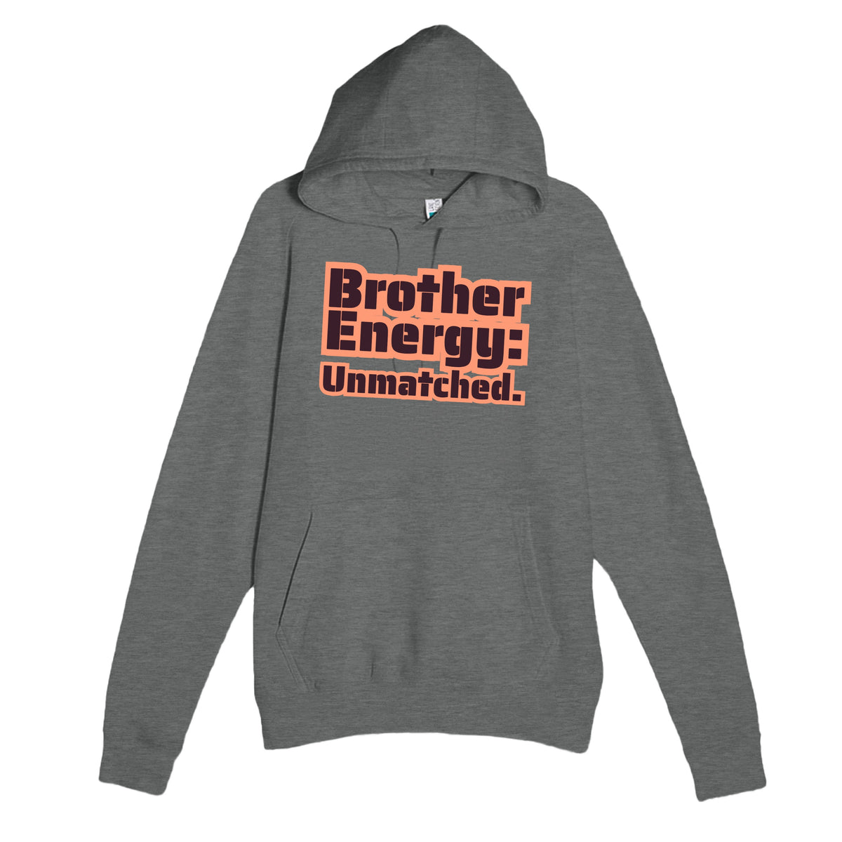 Brother Energy: Unmatched — cute graphite heather unisex hoodie