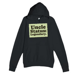 Uncle Status: Legendary — cute black unisex hoodie
