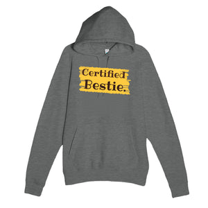 Certified Bestie — cute graphite heather unisex hoodie