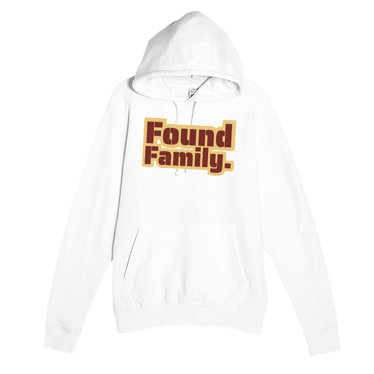 Found Family — heartfelt white unisex hoodie