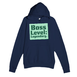 Boss Level: Legendary — cute navy unisex hoodie