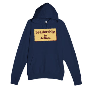 Leadership In Action — heartfelt navy unisex hoodie