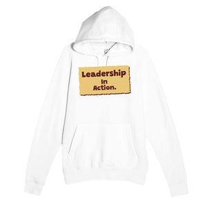 Leadership In Action — heartfelt white unisex hoodie