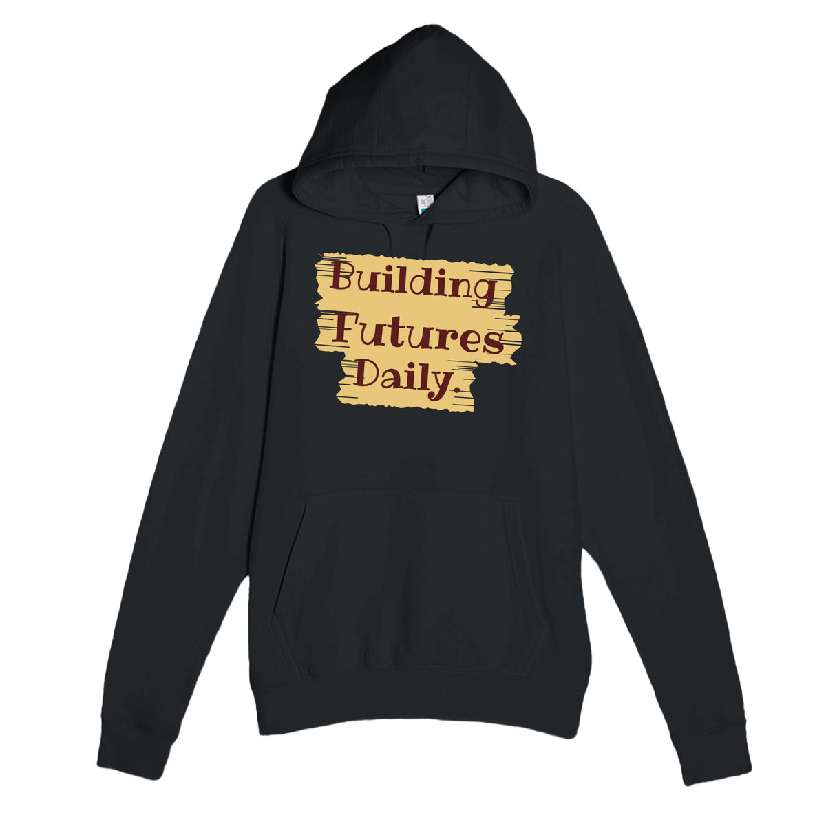 Building Futures Daily — heartfelt black unisex hoodie