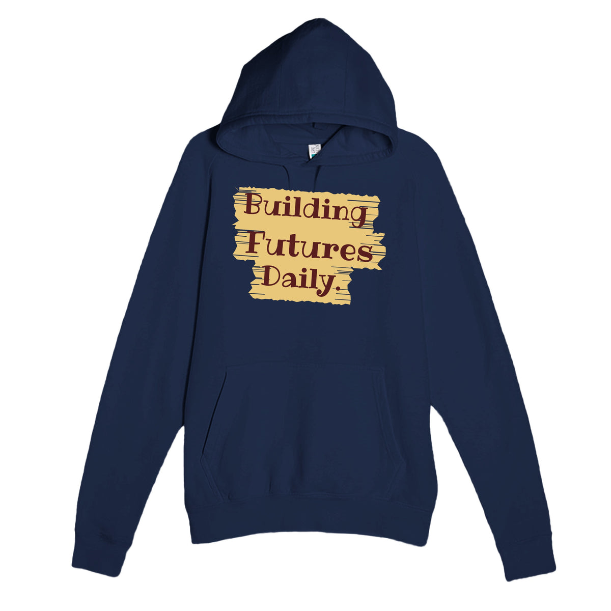 Building Futures Daily — heartfelt navy unisex hoodie