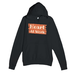 Heart At Work — heartfelt black unisex hoodie