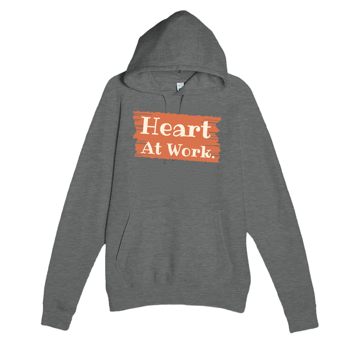 Heart At Work — heartfelt graphite heather unisex hoodie