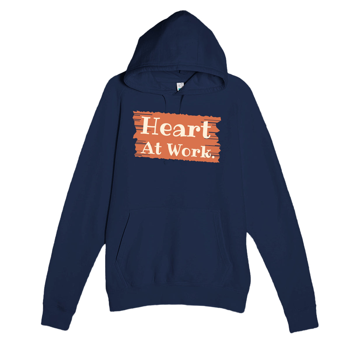 Heart At Work — heartfelt navy unisex hoodie
