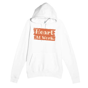 Heart At Work — heartfelt white unisex hoodie