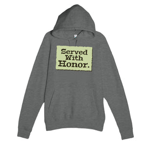 Served With Honor — heartfelt graphite heather unisex hoodie