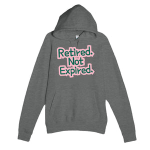Retired. Not Expired — funny graphite heather unisex hoodie