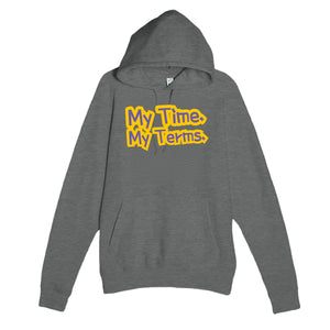 My Time. My Terms — heartfelt graphite heather unisex hoodie