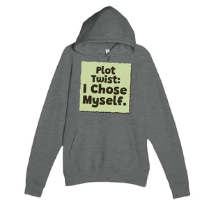 Plot Twist: I Chose Myself — funny graphite heather unisex hoodie