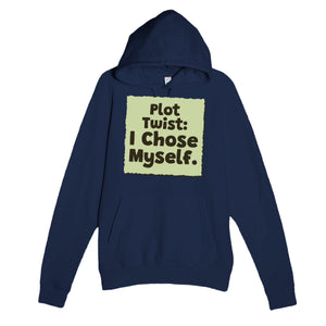 Plot Twist: I Chose Myself — funny navy unisex hoodie