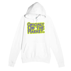 Officially Off The Market — funny white unisex hoodie