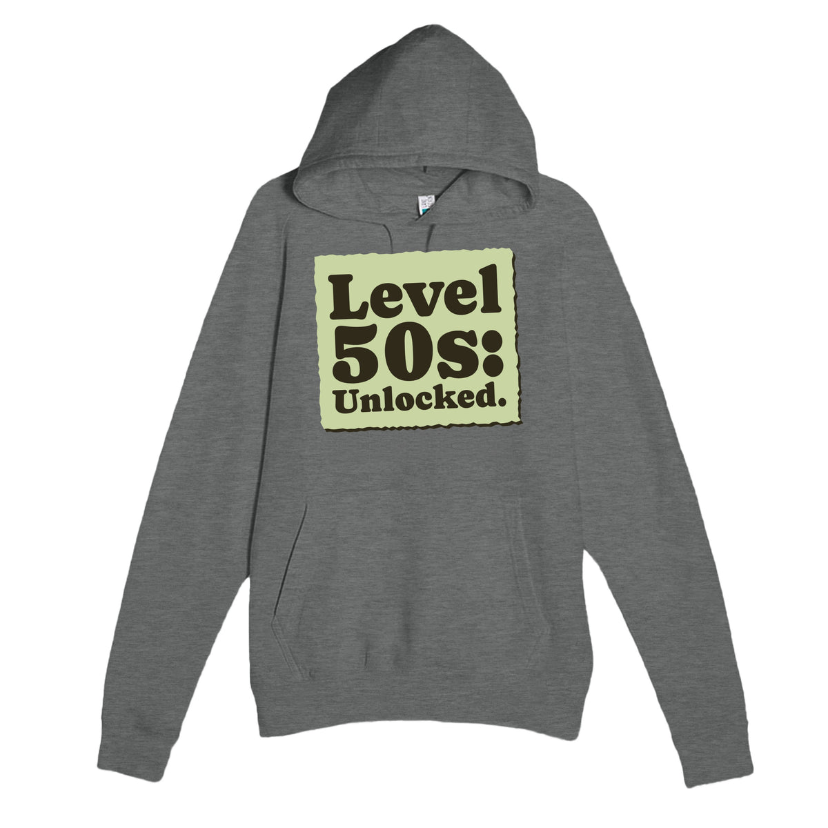 Level 50s: Unlocked — funny graphite heather unisex hoodie