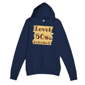 Level 60s: Unlocked — funny navy unisex hoodie