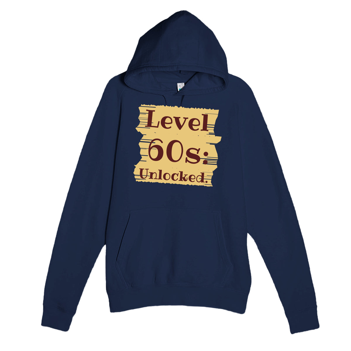 Level 60s: Unlocked — funny navy unisex hoodie