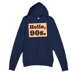 Hello, 90s — cute navy unisex hoodie