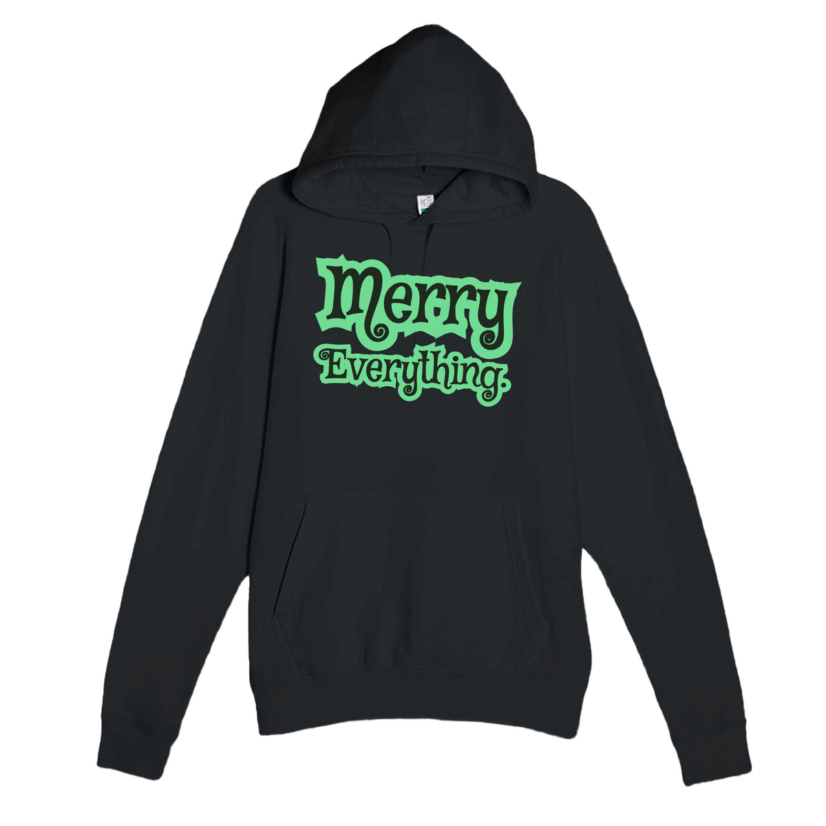 Merry Everything — cute black unisex hoodie