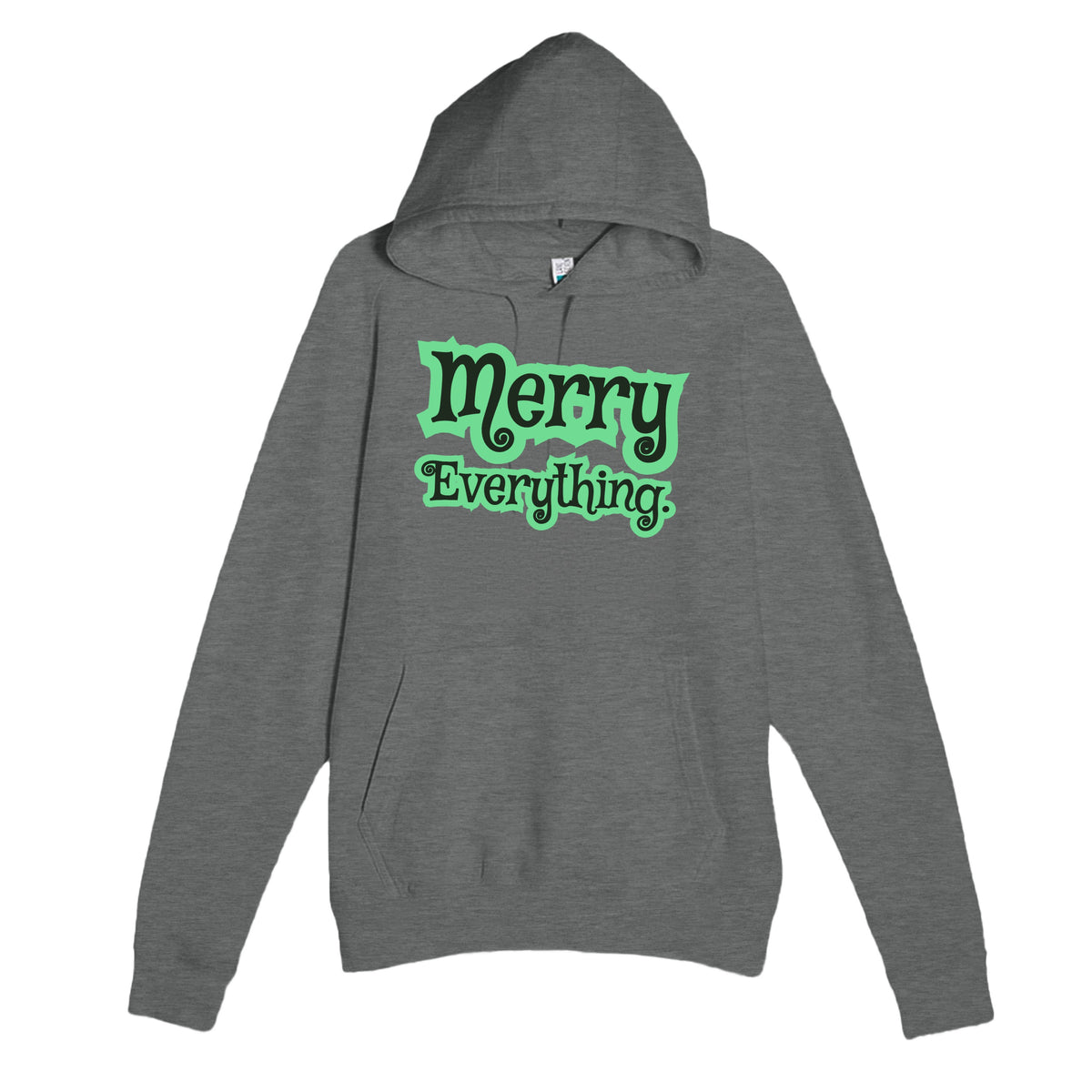 Merry Everything — cute graphite heather unisex hoodie