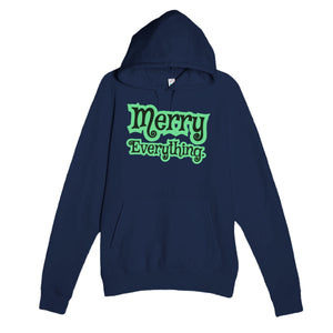 Merry Everything — cute navy unisex hoodie