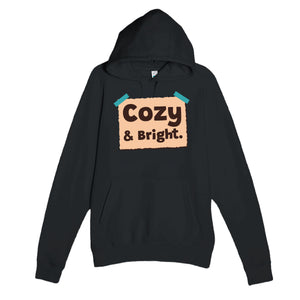 Cozy & Bright — cute black unisex hoodie