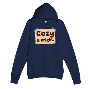 Cozy & Bright — cute navy unisex hoodie