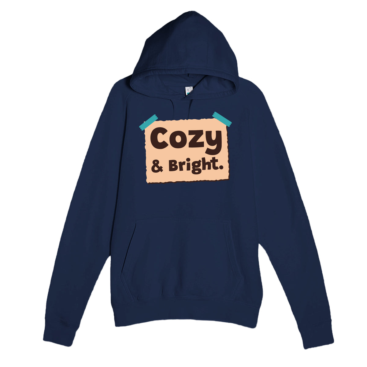 Cozy & Bright — cute navy unisex hoodie